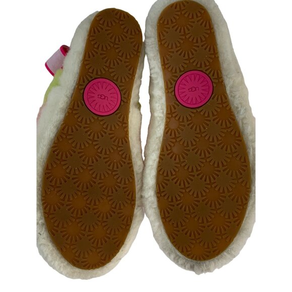 UGG Sheepskin Fluff yeah Slide Slipper Sandal Size 8 Rainbow GUC 1097169 7941 - Picture 3 of 10